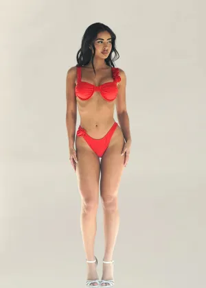 Cleo Bikini Top in Red