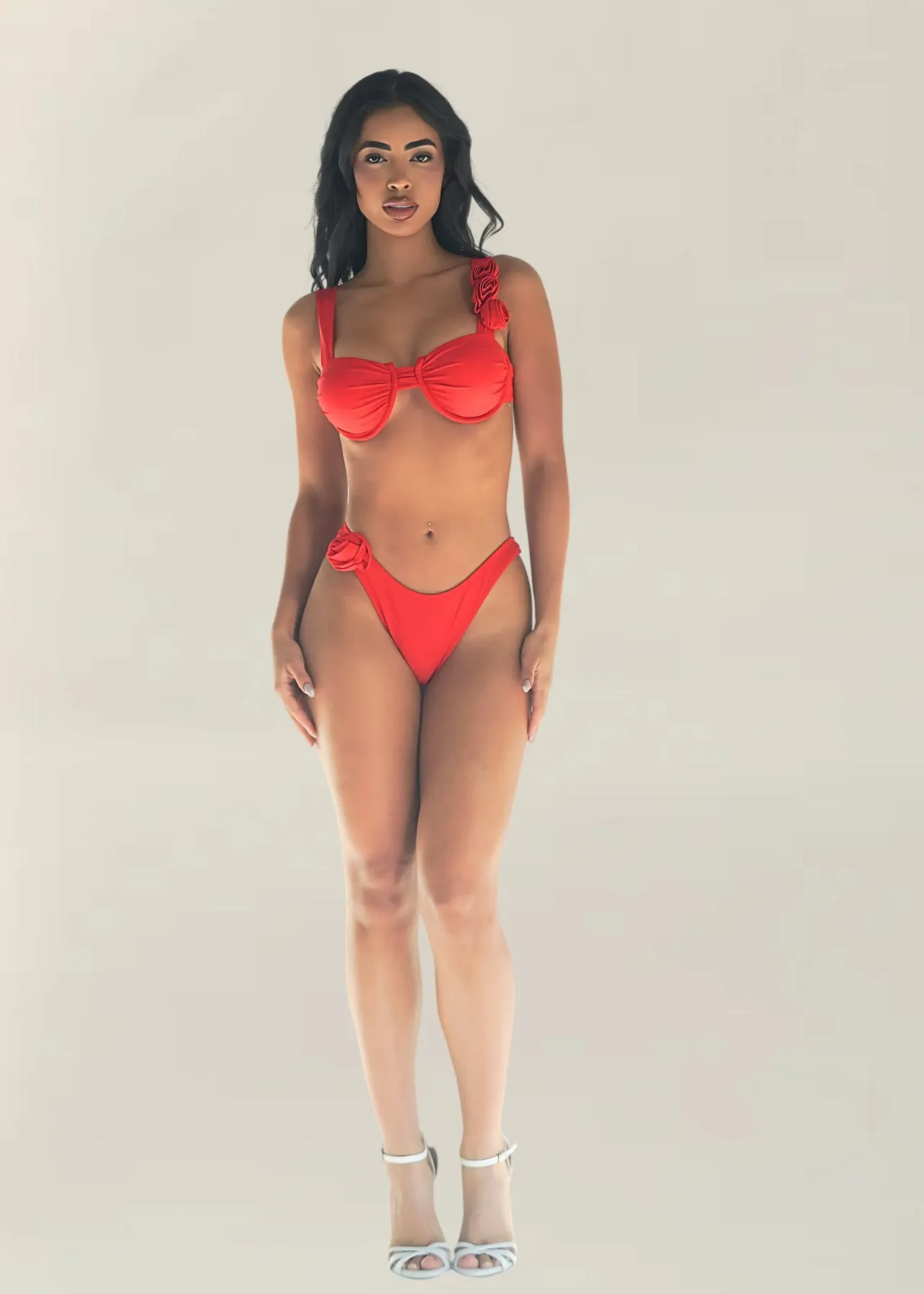 Cleo Bikini Top in Red