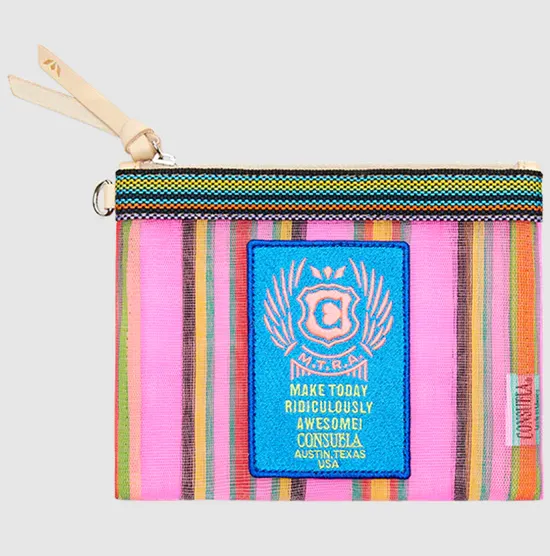 Consuela Mesh Mini Slim Zip Lizzie Patch Pouch