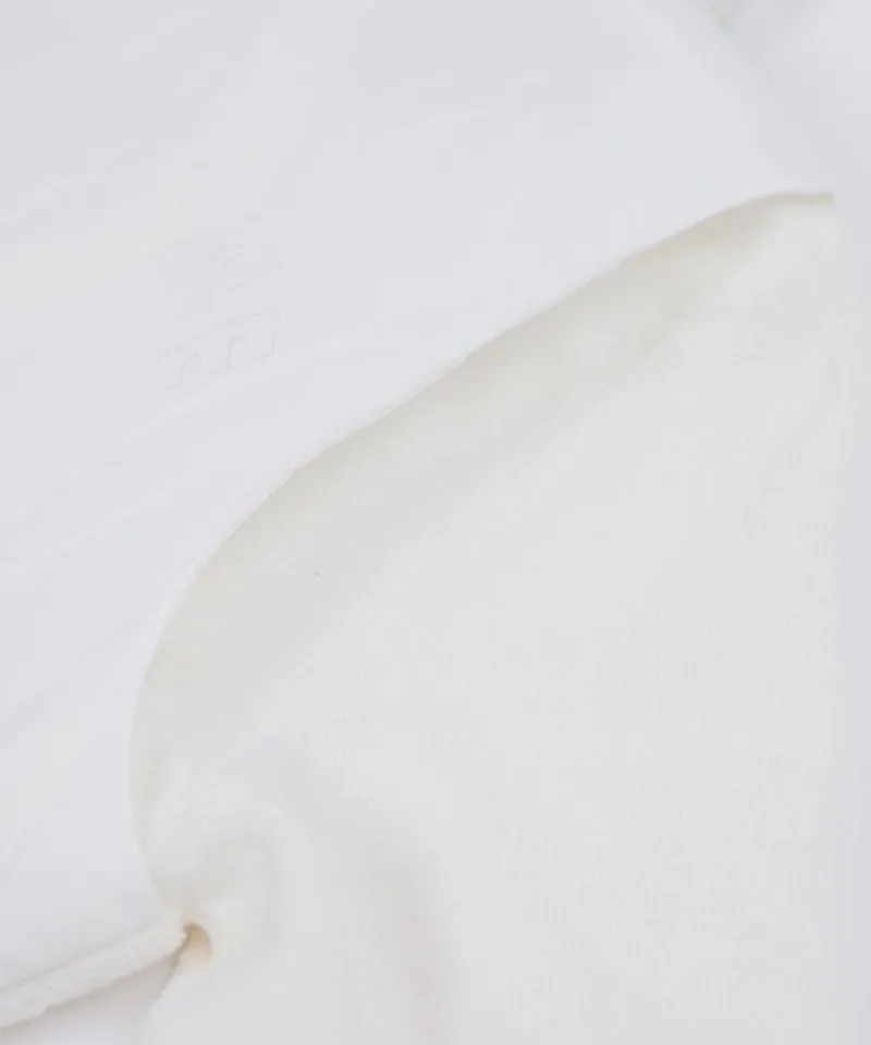 CREVE NINE: Buckle Mix Windbreaker Sweater - Ivory