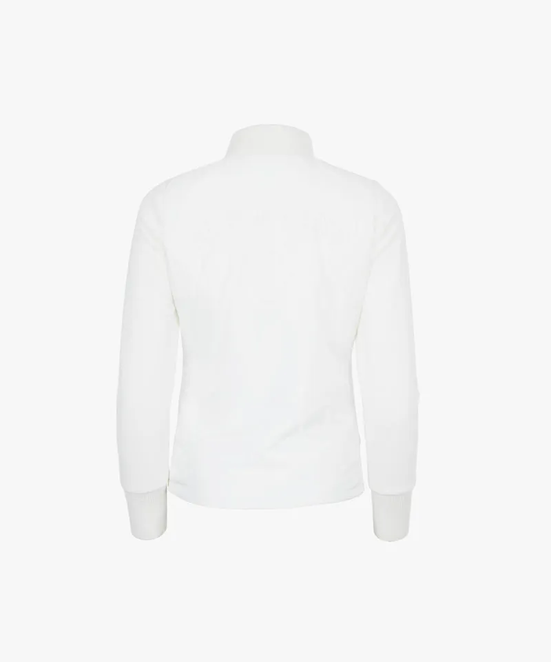 CREVE NINE: Buckle Mix Windbreaker Sweater - Ivory