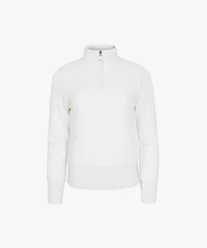 CREVE NINE: Buckle Mix Windbreaker Sweater - Ivory