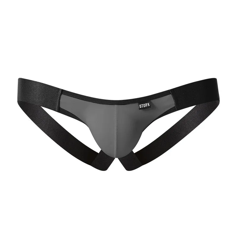 Criss Cross Strap Thong Underwear with Pouch
