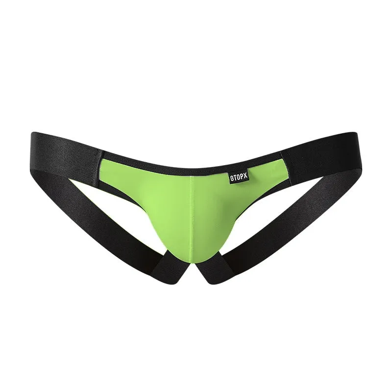Criss Cross Strap Thong Underwear with Pouch