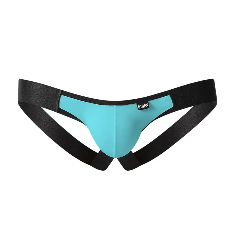 Criss Cross Strap Thong Underwear with Pouch
