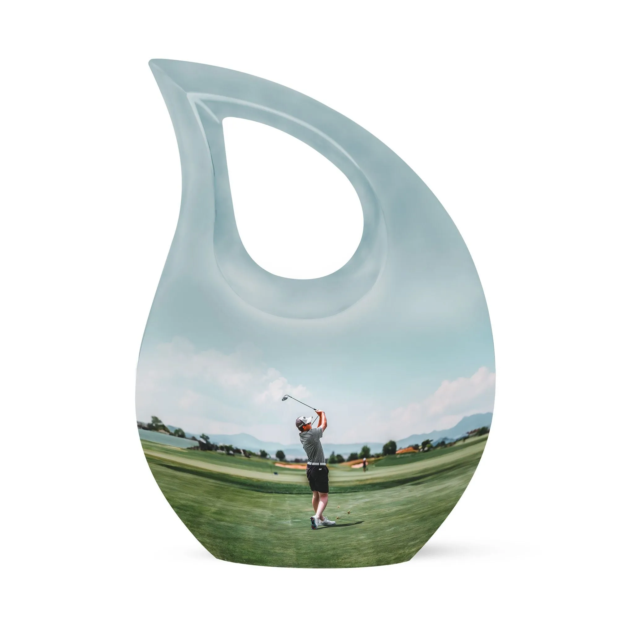 Cross Drop Golf Urn: A Novelty Double Urn Honoring Golf Enthusiasts