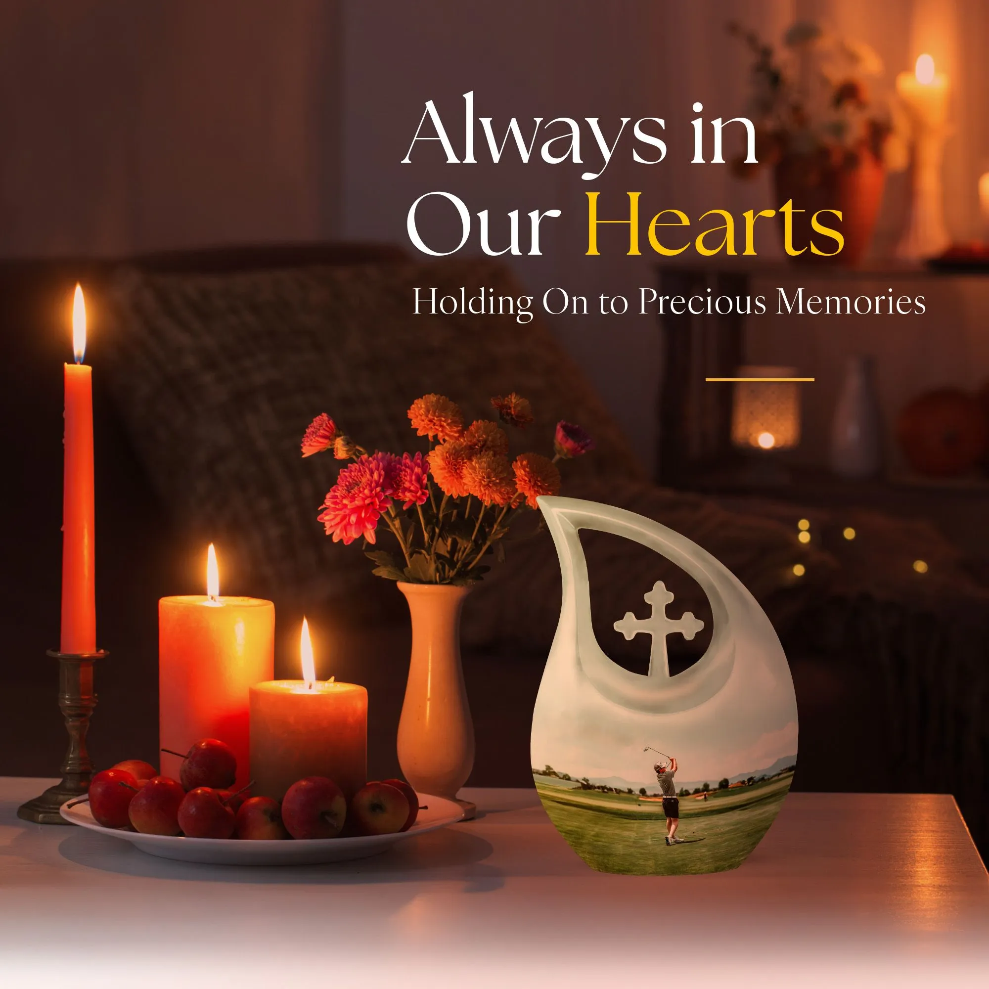 Cross Drop Golf Urn: A Novelty Double Urn Honoring Golf Enthusiasts