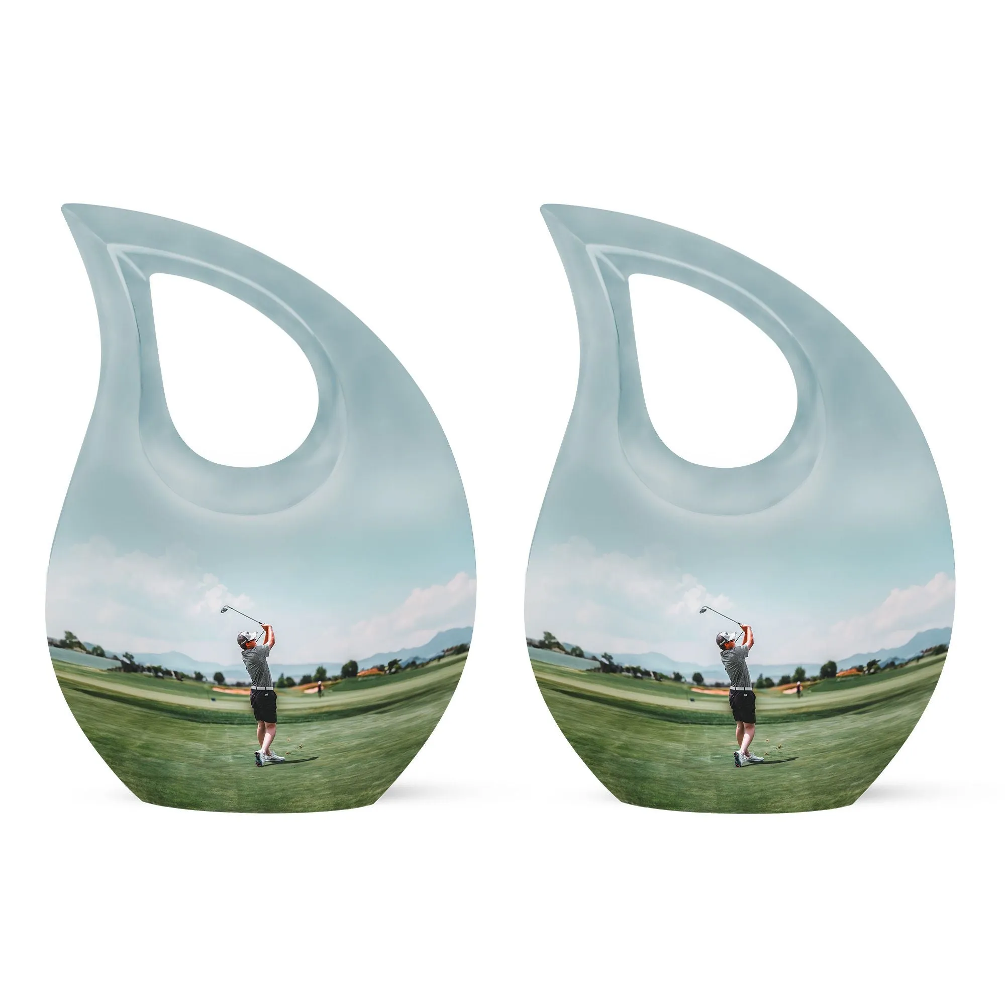 Cross Drop Golf Urn: A Novelty Double Urn Honoring Golf Enthusiasts