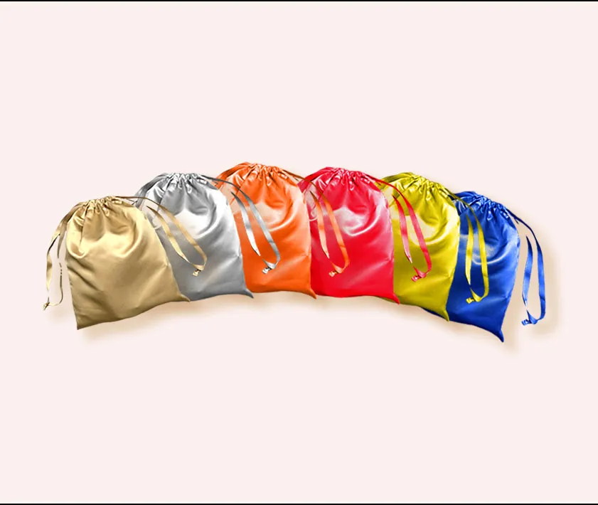 Custom Satin Drawstring Pouch - With customised A6 message card