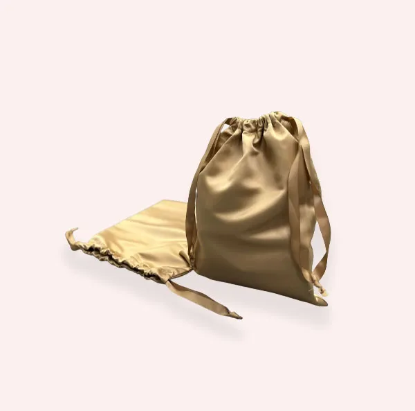 Custom Satin Drawstring Pouch - With customised A6 message card