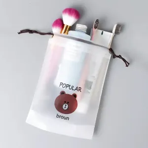 Cute Frosted Drawstring Travel Pouch