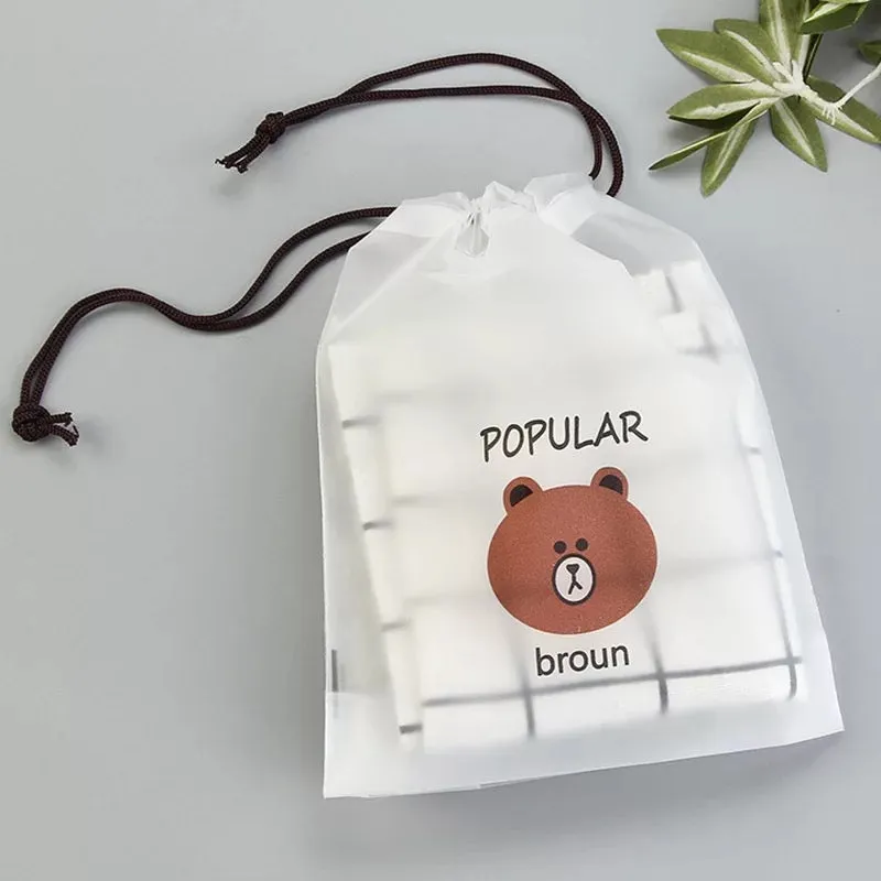 Cute Frosted Drawstring Travel Pouch