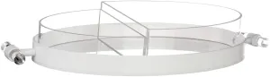 (D) Judaica Lucite Oval 2-Piece Dish Clear For Salads, Bakery, Snacks