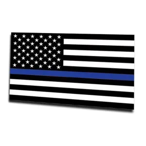 DECAL - THIN BLUE LINE AMERICAN FLAG STICKER