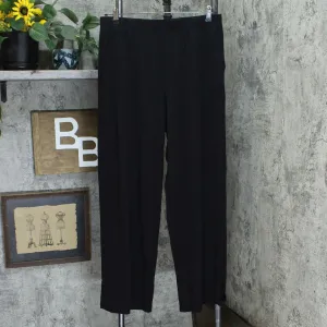 Denim & Co. Women's Pull-On Wide Leg Beach Pants Black Large Tall