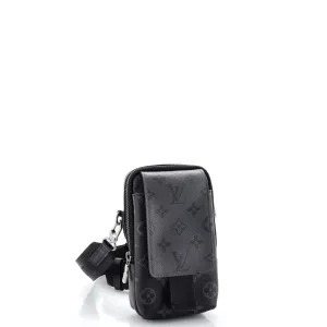 Designer Double Phone Pouch NM Reverse Monogram Eclipse Canvas