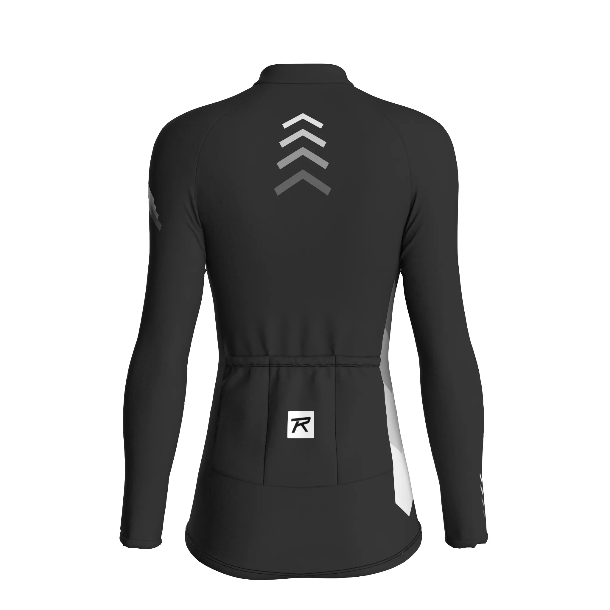 Digital Echo | Charcoal Gray Female Long Sleeves Jersey