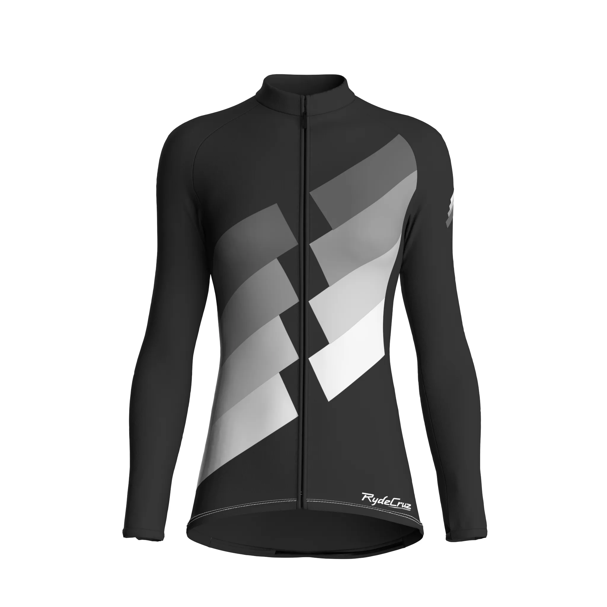 Digital Echo | Charcoal Gray Female Long Sleeves Jersey