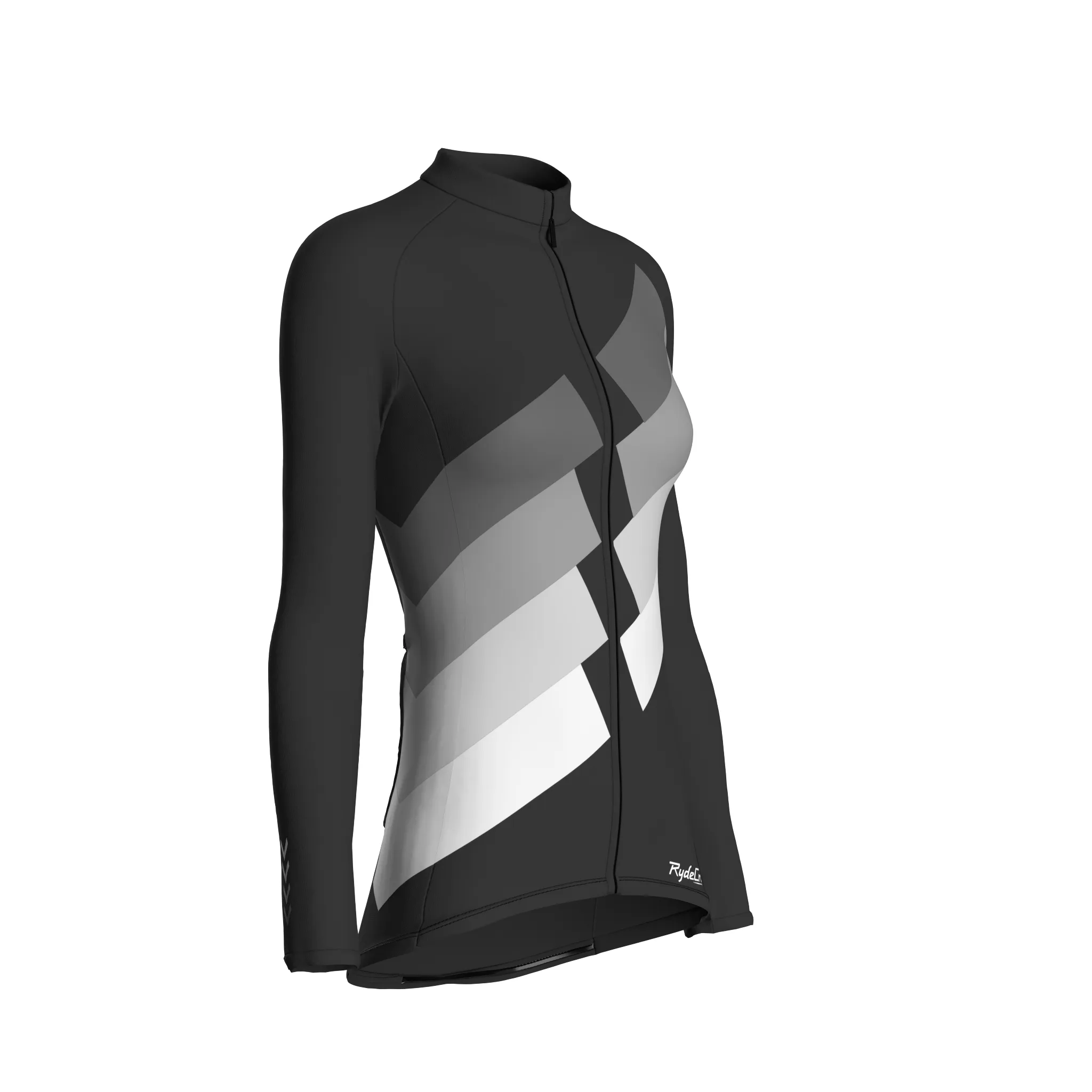Digital Echo | Charcoal Gray Female Long Sleeves Jersey