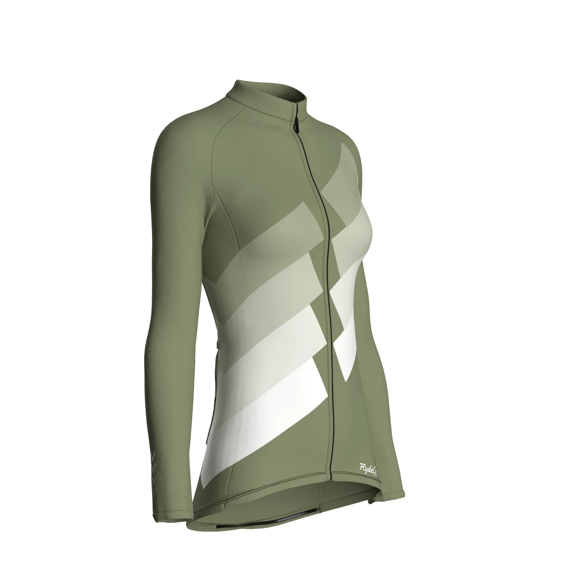 Digital Echo | Dark Khaki Female Long Sleeves Jersey