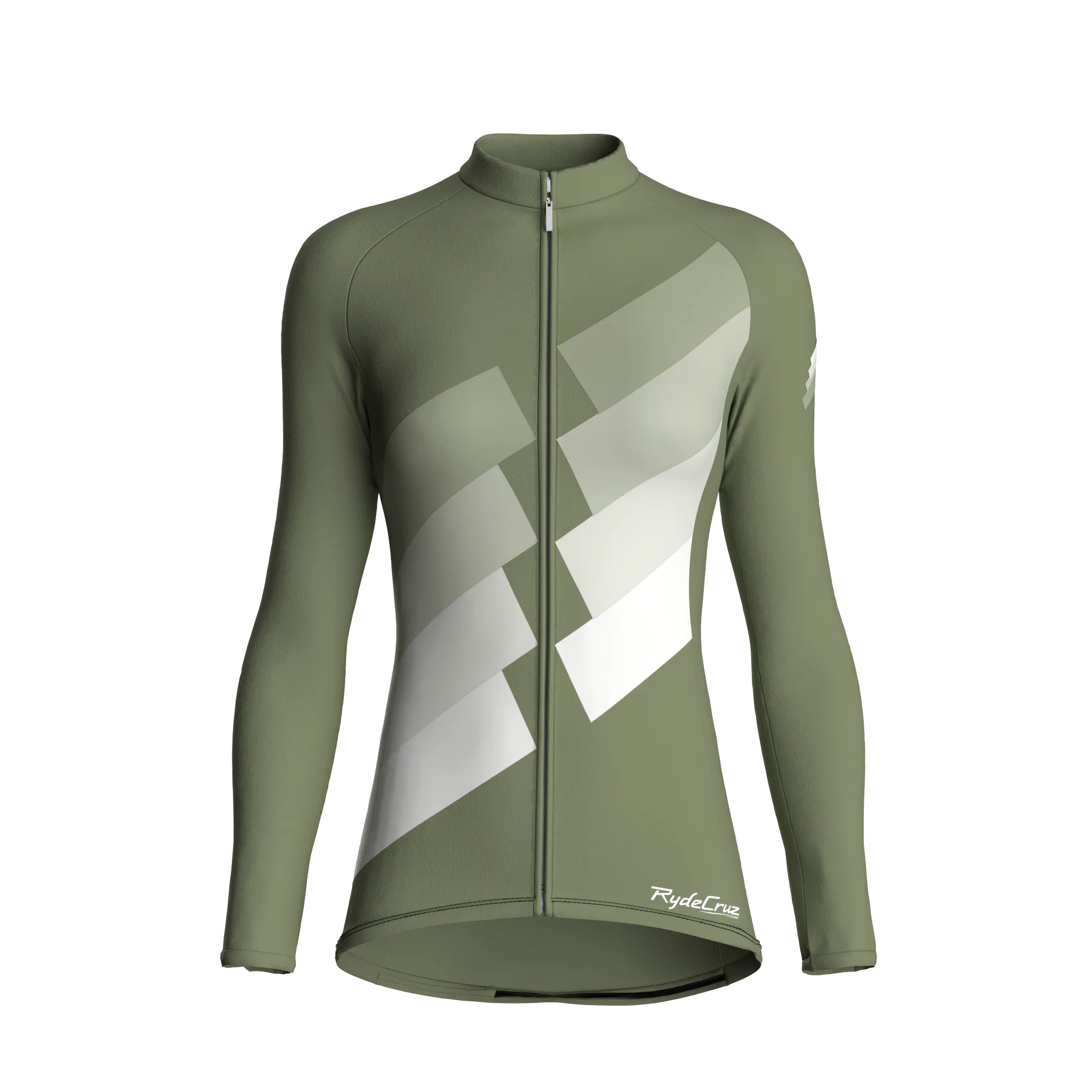 Digital Echo | Dark Khaki Female Long Sleeves Jersey