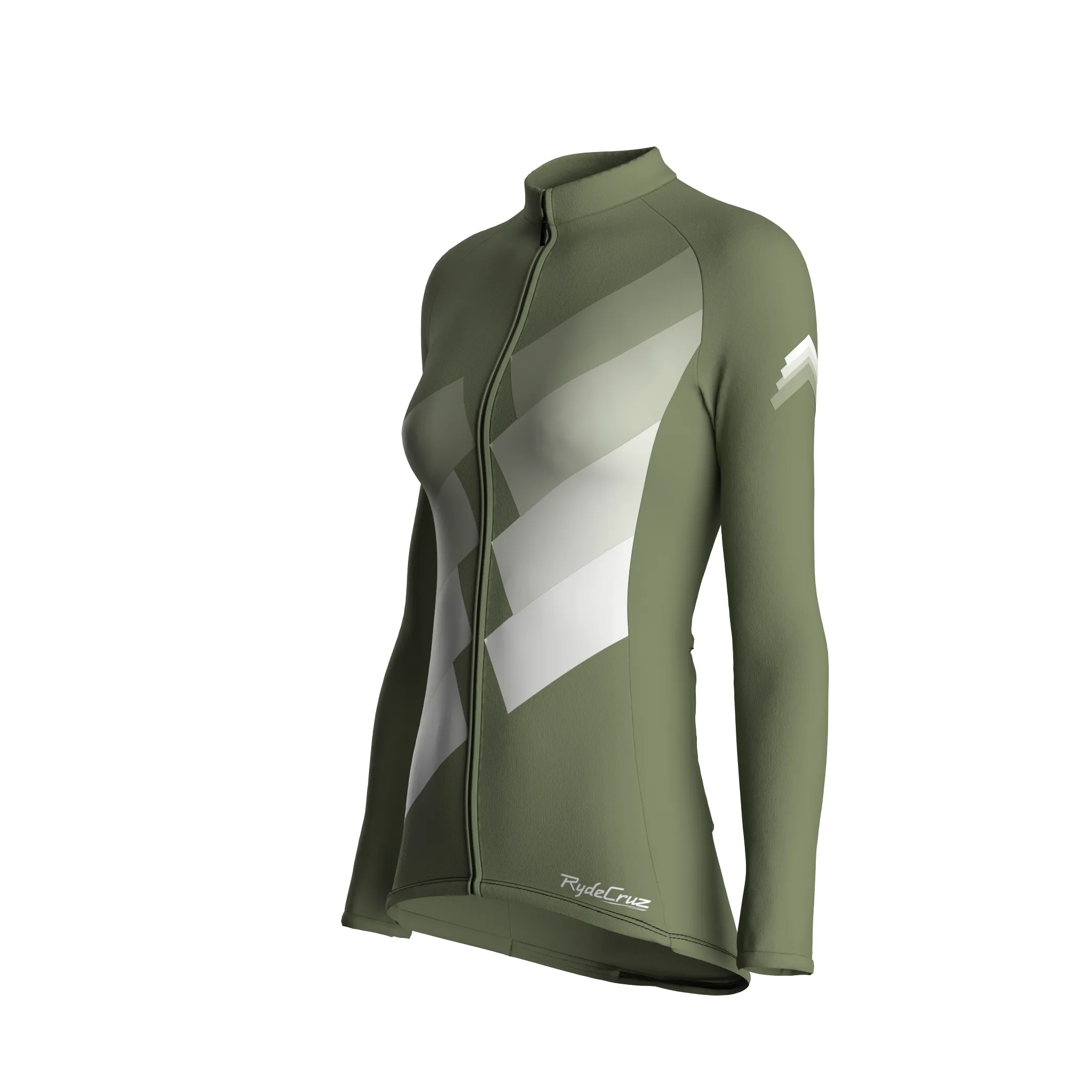 Digital Echo | Dark Khaki Female Long Sleeves Jersey