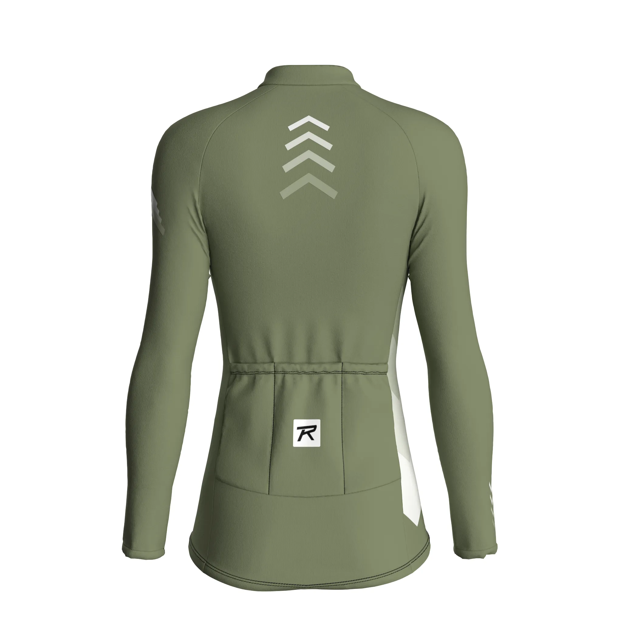 Digital Echo | Dark Khaki Female Long Sleeves Jersey