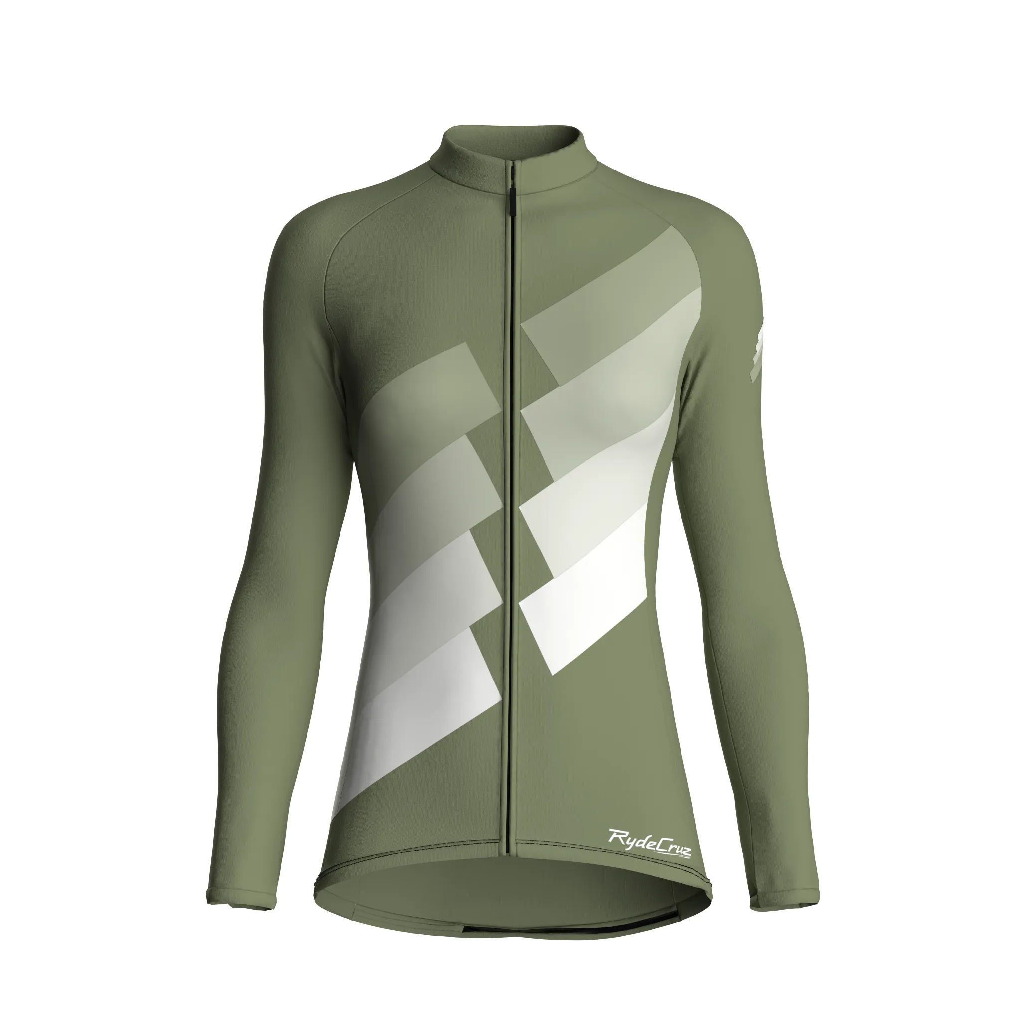 Digital Echo | Dark Khaki Female Long Sleeves Jersey