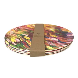 Dinner Plates - Set of 4 Leaves Design