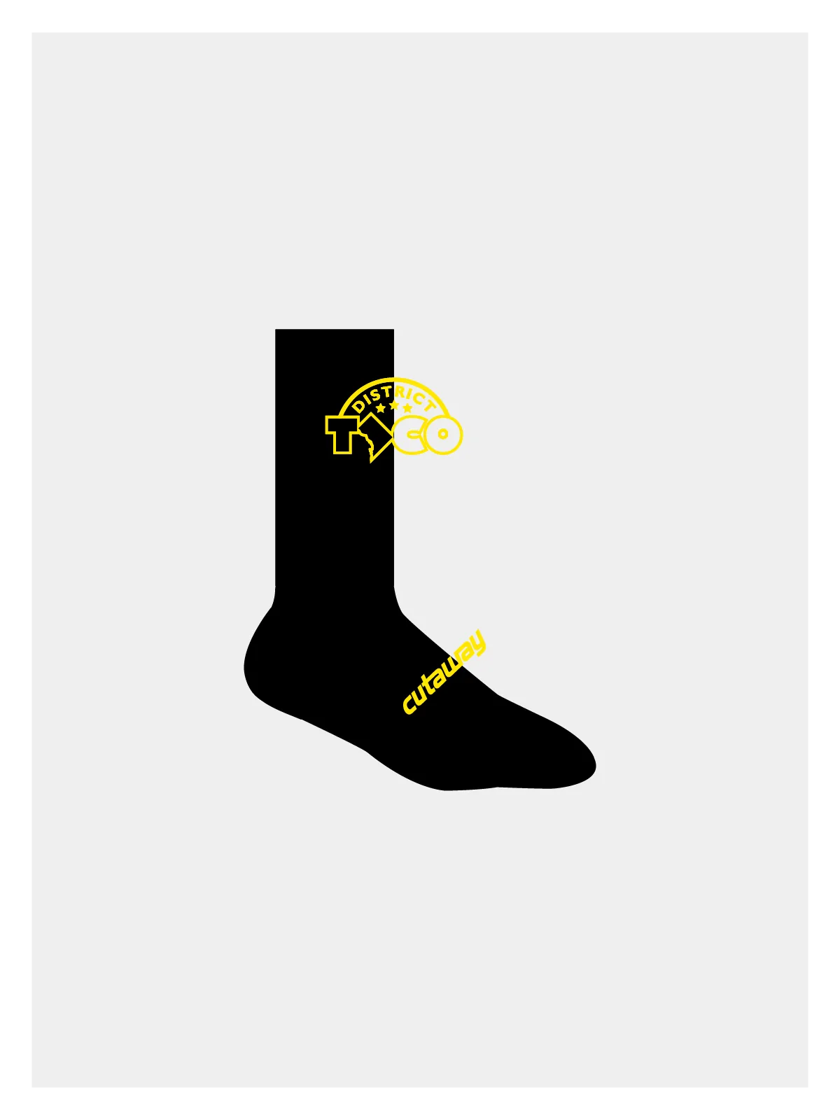 District Taco 7" Sock - BLACK