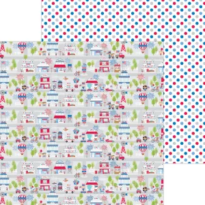 Doodlebug - Hometown USA Collection - 12x12 Single Sheets - Hometown USA / 8533