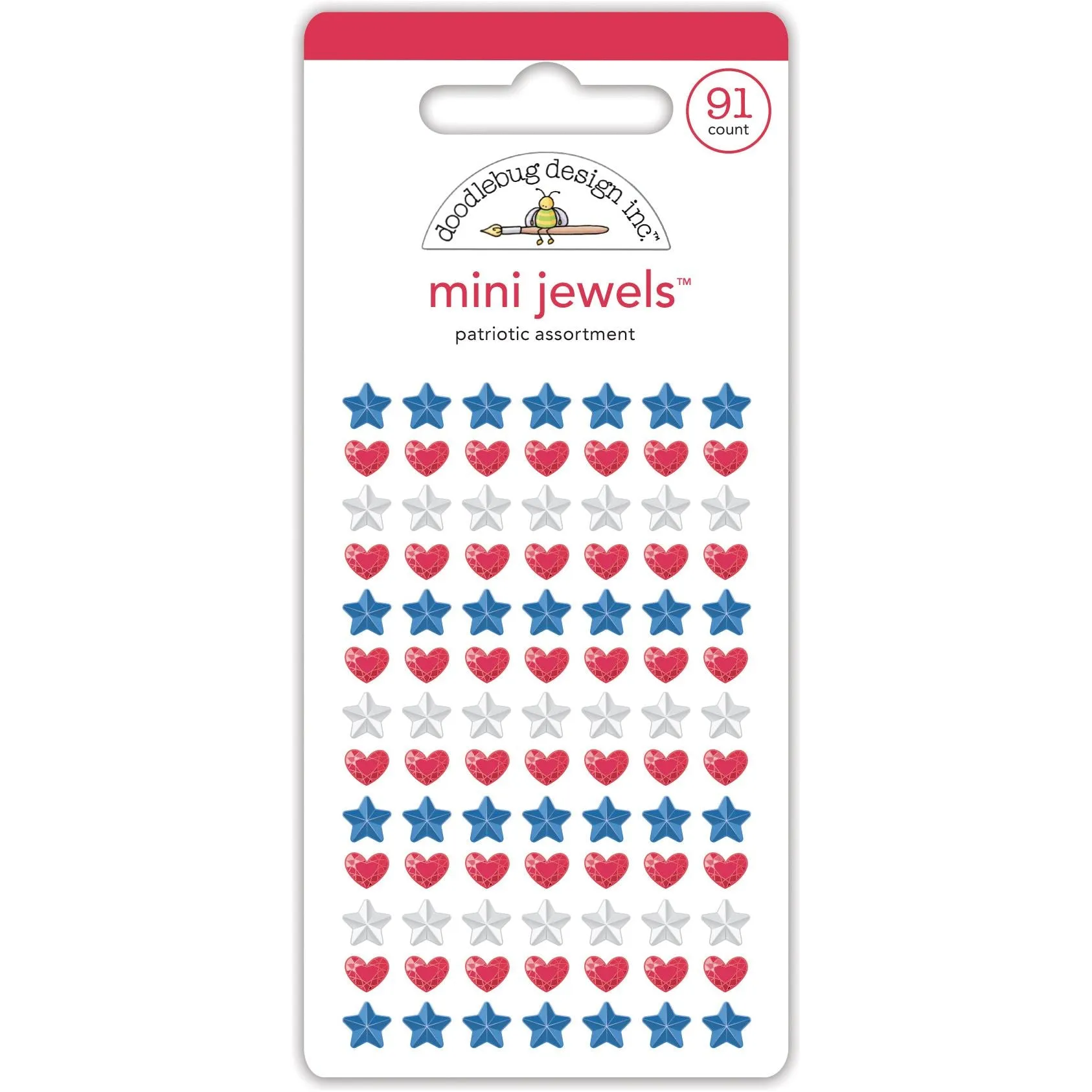 Doodlebug - Hometown USA Collection - Patriotic Assortment Mini Jewels / 8504