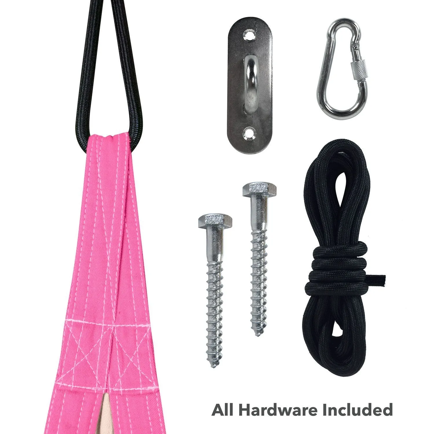 Driftsun Kids Indoor and Outdoor Hammock Pod Package, Green Trim