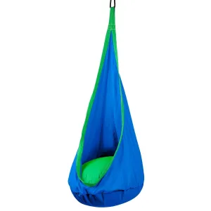 Driftsun Kids Indoor and Outdoor Hammock Pod Package, Green Trim