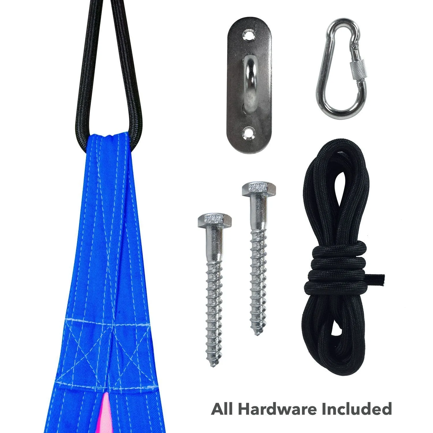 Driftsun Kids Indoor and Outdoor Hammock Pod Package, Green Trim
