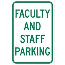 Faculty And Staff Parking Sign/ Buy online