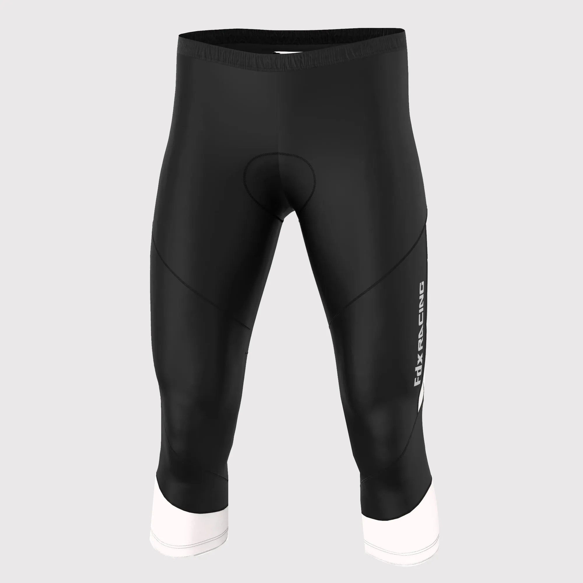 Fdx Gallop White Men's & Boy's 3/4 Gel Padded Cycling Shorts