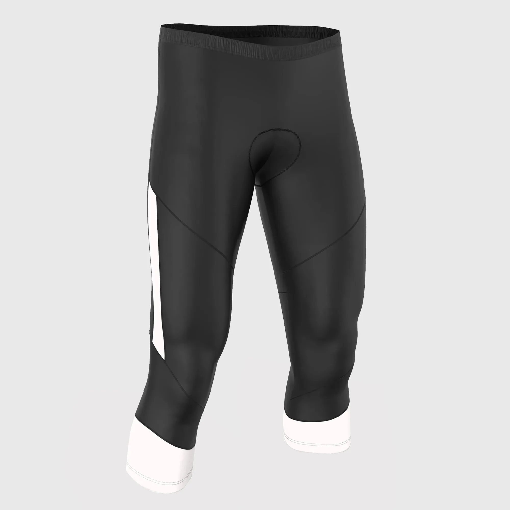 Fdx Gallop White Men's & Boy's 3/4 Gel Padded Cycling Shorts