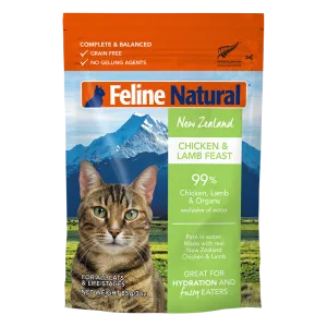 Feline Natural  - Chicken & Lamb Feast Pouch 85g (Case of 12)