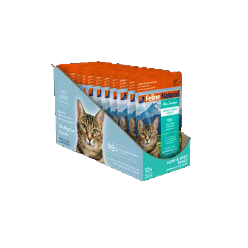 Feline Natural - Hoki & Beef Feast Pouch 85g (Case of 12)