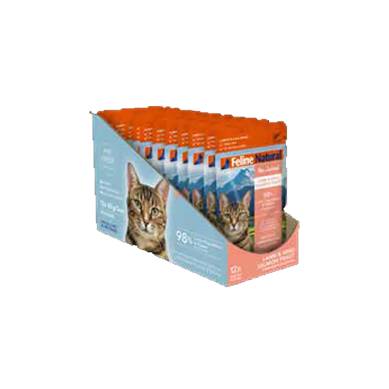 Feline Natural - Lamb & Salmon Feast Pouch 85g (Case of 12)