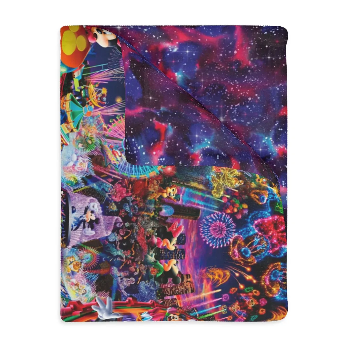 Firework Mouse Velveteen Minky Blanket (Two-sided print)