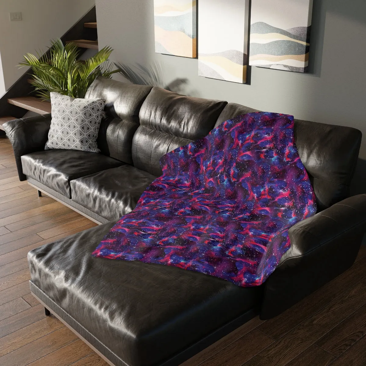 Firework Mouse Velveteen Minky Blanket (Two-sided print)