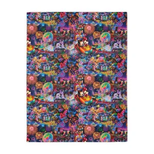 Firework Mouse Velveteen Minky Blanket (Two-sided print)