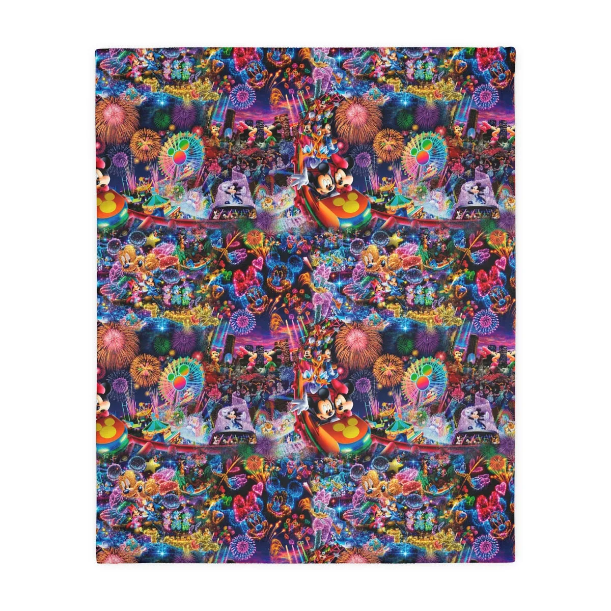 Firework Mouse Velveteen Minky Blanket (Two-sided print)