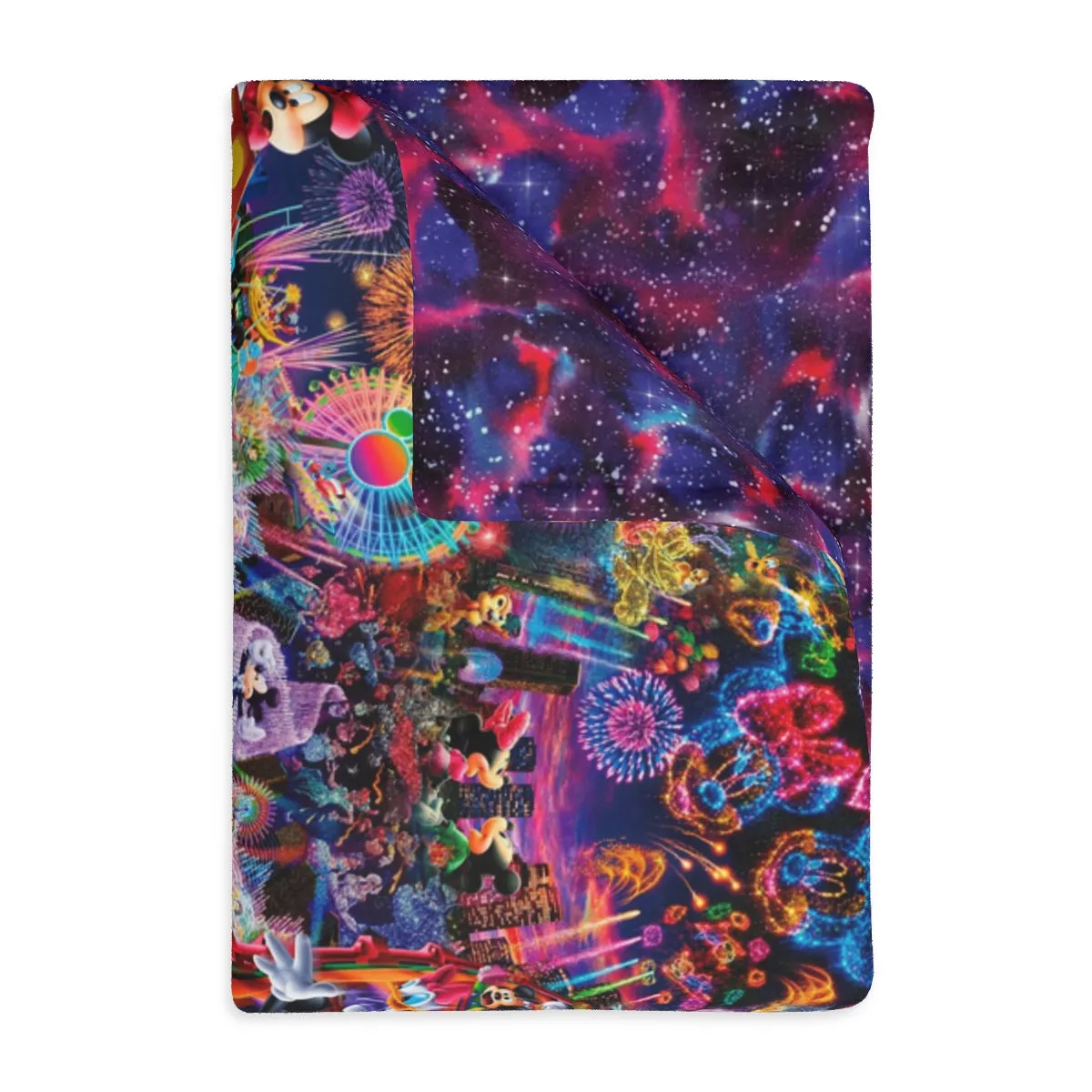 Firework Mouse Velveteen Minky Blanket (Two-sided print)