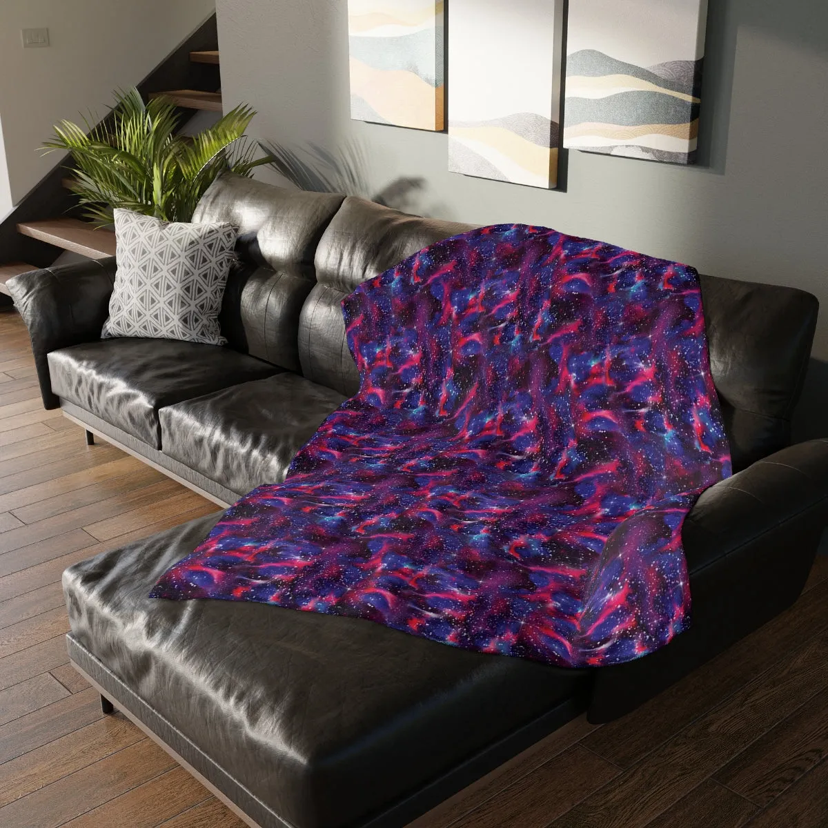 Firework Mouse Velveteen Minky Blanket (Two-sided print)