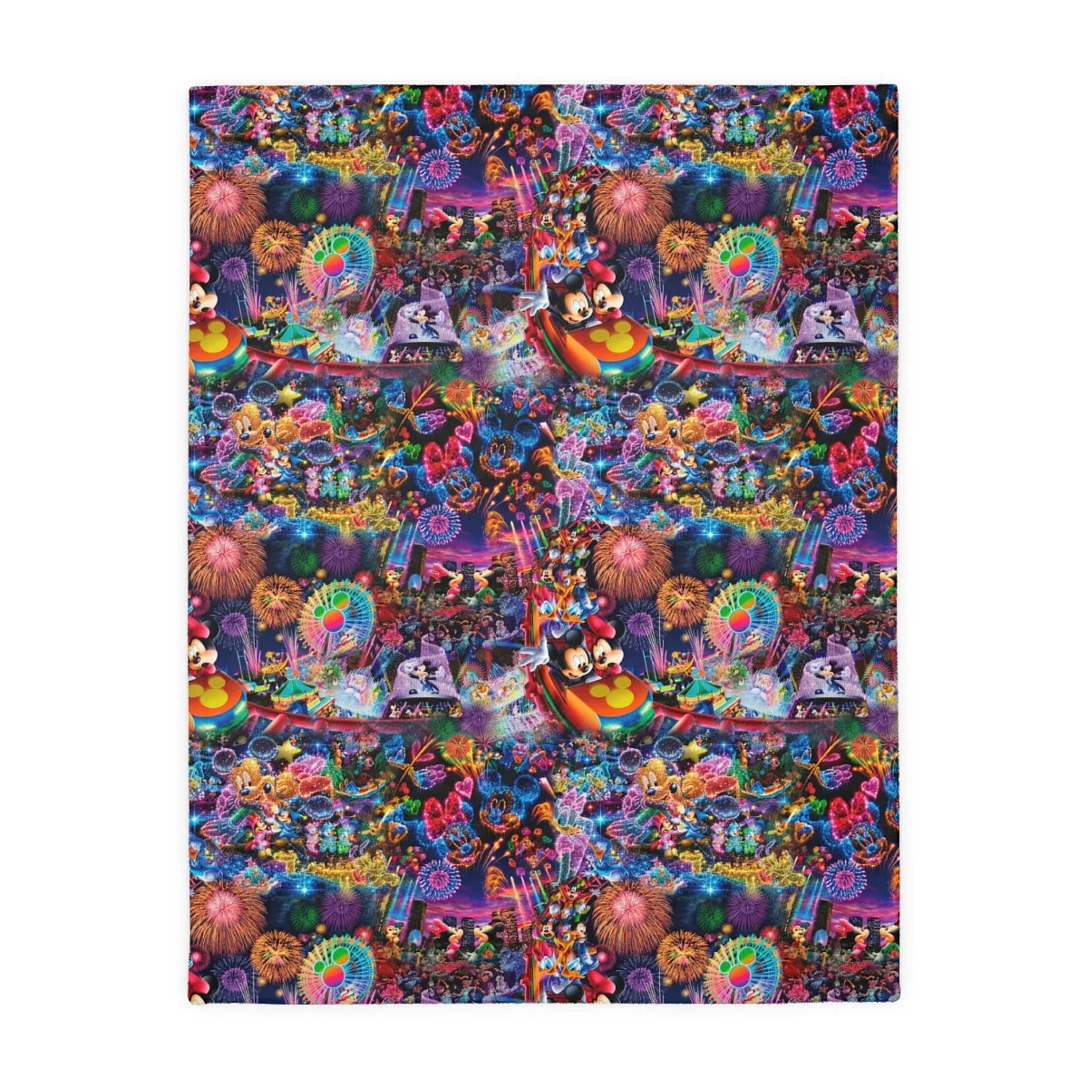 Firework Mouse Velveteen Minky Blanket (Two-sided print)