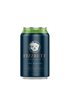 FizzButt Lime Vodka Soda (4 pack) 355ml