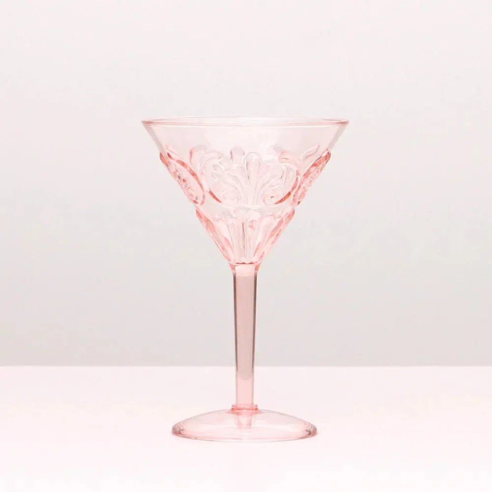 Flemington Acrylic Martini Glass | Pale Pink
